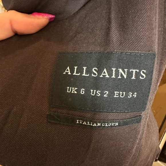 Allsaints wrap wool coat with clasp closure - Picture 5 of 7